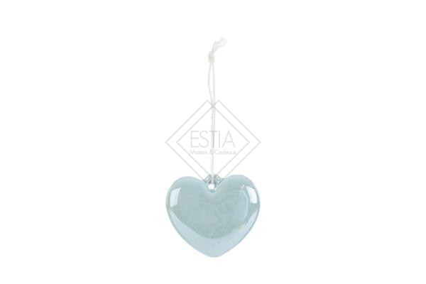 APPENDINO CON CALAMITA CUORE IN PORCELLANA CELESTE (4,5cm)