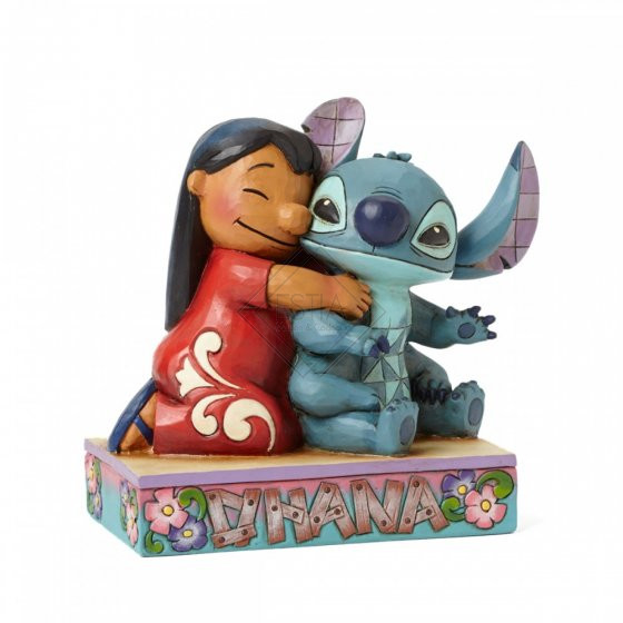 &#039,LILO E STITCH&#039, SCULTURA REALIZZATA IN POLVERE DI PIETRA (14x7,5x12,5cm)