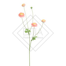 RAMO CON FIORI DI RANUNCOLO IN SETA ROSA(h.90cm)