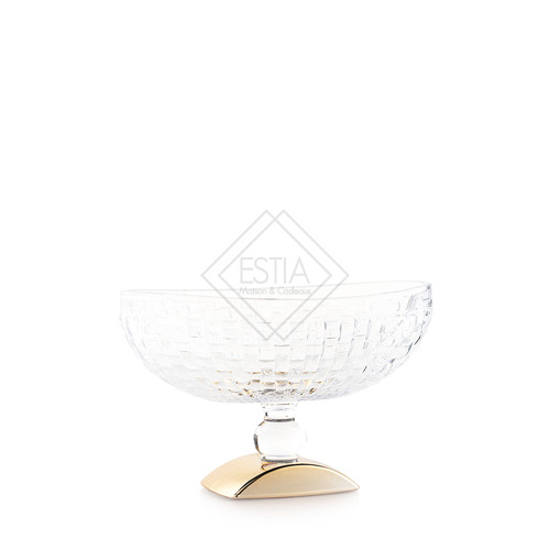 ALZATA PICCOLA IN VETRO TRASPARENTE (14,4x8,4x11,6cm)