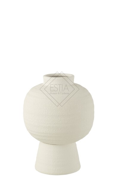 Vaso Lanterna Argilla Bianco Small (25x33cm)