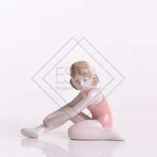 BALLERINA STRECHING PORCELLANA 14X10CM  HERVIT CON ASTUCCIO