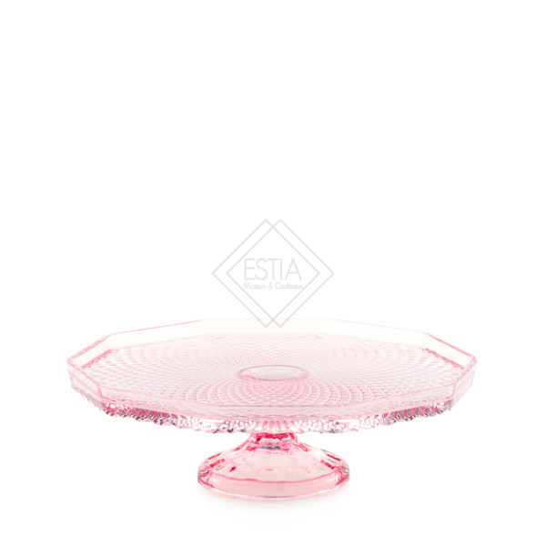ALZATA PIANA GRANDE CIPRIA IN VETRO (25,5x25,5x2cm)