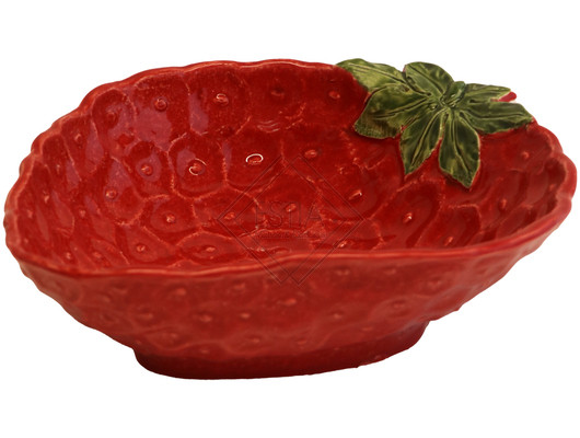 INSALATIERA FRAGOLA IN CERAMICA ROSSA (29x25cm)