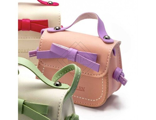 BORSETTA IN PELLE CON TRACOLLA ROSA/LILLA -FASHION BAGS (11,5x5x10cm)
