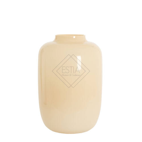 VASO ALTO IN VETRO CREMA (Ã˜34x50cm)
