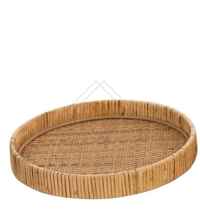 VASSOIO ROTONDO IN CANNA DI BAMBU' NATURALE (diam.30cm)