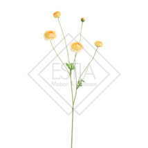 RAMO CON FIORI DI RANUNCOLO IN SETA GIALLO (h.90cm)