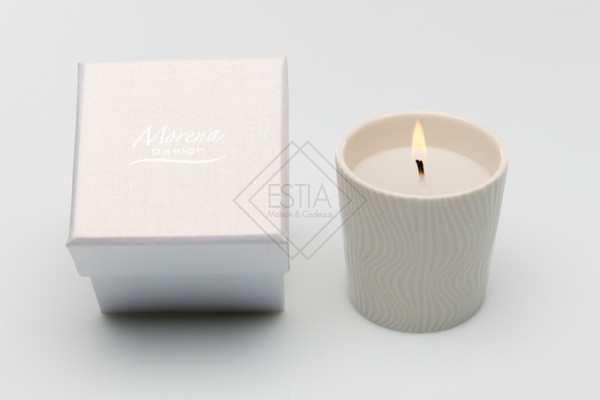 CANDELA PICOOLA IN BICCHIERE IN PORCELLANA BIANCA (6x6cm) SIMPLY LIGHT CON ASTUCCIO