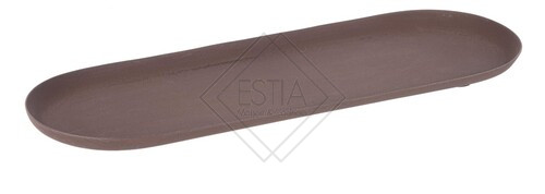 VASSOIO SILKEN IN METALLO MARRONE LARGE (40x15,5x1,5h)