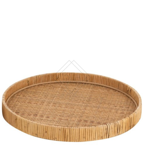 VASSOIO ROTONDO IN CANNA DI BAMBU' NATURALE (diam.40cm)