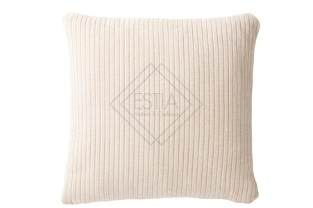 CUSCINO IN TESSUTO RIGATO BEIGE (45x45cm)