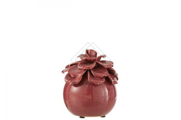 Fiore Decorativo Ceramica Rosa (13.5X13.5X15CM)