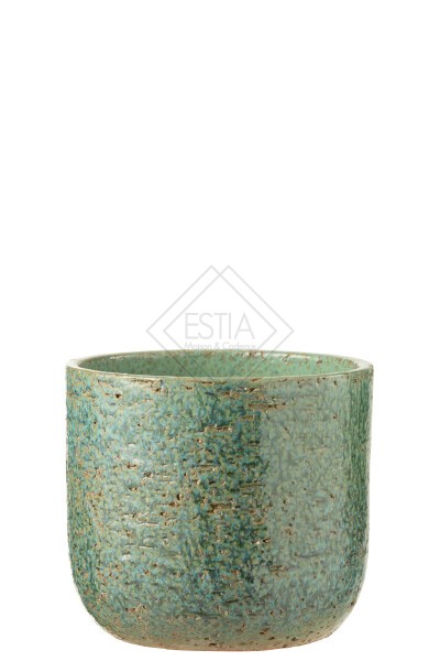 Portavasi Leo Ceramica Verde Extra Large (22x20cm)