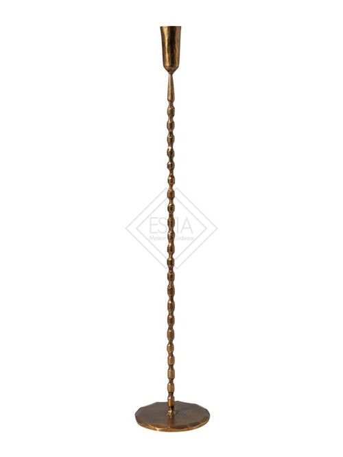 PORTACANDELA GRANDE CYPRUS IN METALLO ORO ANTICO (12xh.61cm)