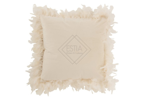 Cuscino Piume Poliestere Bianco 45X45X13