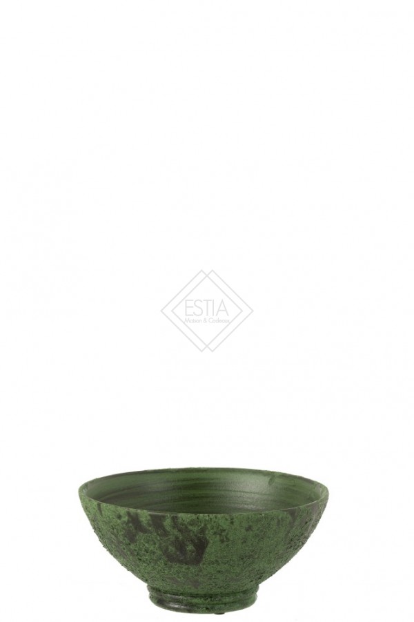 Portavasi Basso Army Ceramica Verde Small 35.5X35.5X16.5cm