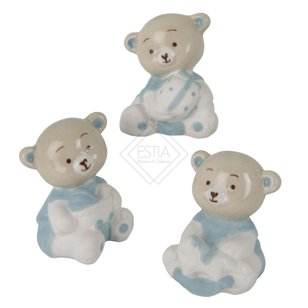 BIBI ORSACCHIOTTO IN CERAMICA CIELO 3 SOGG. ASSORTITI (h.4cm)