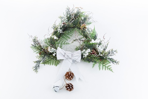 Fuori porta natalizio bianco (47x65cm)