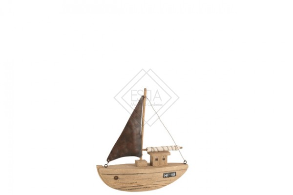 Barca Decorativa Paulownia Naturale 20.5x5.5x21.5