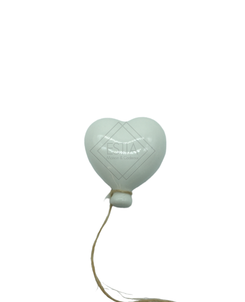 PALLONCINO CUORE CALAMITA BIANCA (4.5X5CM)