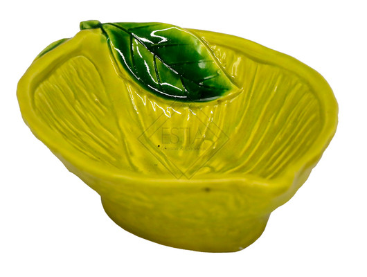 COPPETTA LIMONE IN CERAMICA GIALLO (21x15cm)