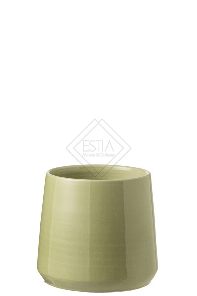 Portavasi Rotondo Ceramica Verde Medium (23x22cm)