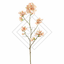 RAMO CON FIORI DI RODENDRO IN SETA PESCA (h.116cm)