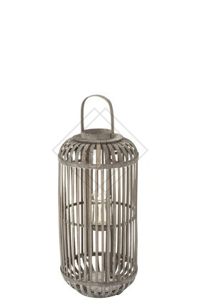 Lanterna Cylinder Wood Grey Small 32x32x67