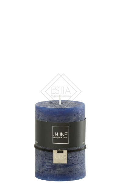 CANDELA CILINDRICA BLU SCURO MEDIUM-39ore (7x7x10cm)