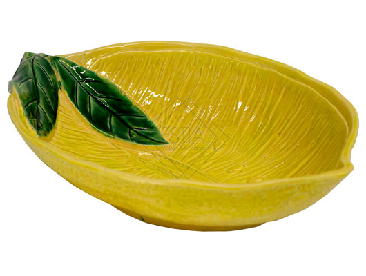 INSALATIERA GRANDE LIMONE IN CERAMICA GIALLO (43x31cm)