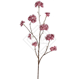 RAMO CON FIORI ASTRANTIA IN SETA BORDEAUX (h.110cm)