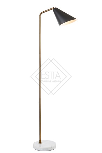 LAMPADA DA TERRA IN METALLO CON BASE IN MARMO (55x27x160h) (base marmo Ø 27)