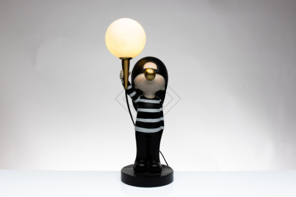 LAMPADA NERA BIMBO 'MONELLO' IN CERAMICA