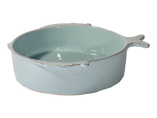 INSALATIERA IN CERAMICA DECORO MARINA IN ACQUAMARINA (diam.28cm)