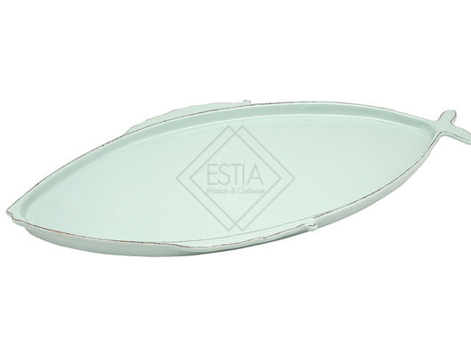 VASSOIO OVALE MARINA IN CERAMICA ACQUAMARINA (56x27cm)
