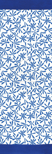 RUNNER CON GIGLIO DEL NILO IN FILATO ANTIMACCHIA E IDROREPELLENTE (155x50cm)