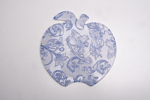 SOTTOPENTOLA FORMATO MELA CON FREGIO BLU (20x20cm)