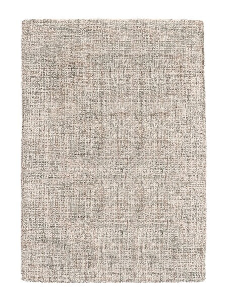 TAPPETO HANSI BEIGE-GRIGIO-MARRONE IN TESSUTO LANA E COTONE (140x200cm)