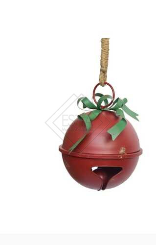 SFERA VINTAGE GRANDE IN METALLO ROSSO (25xh.34,5cm)