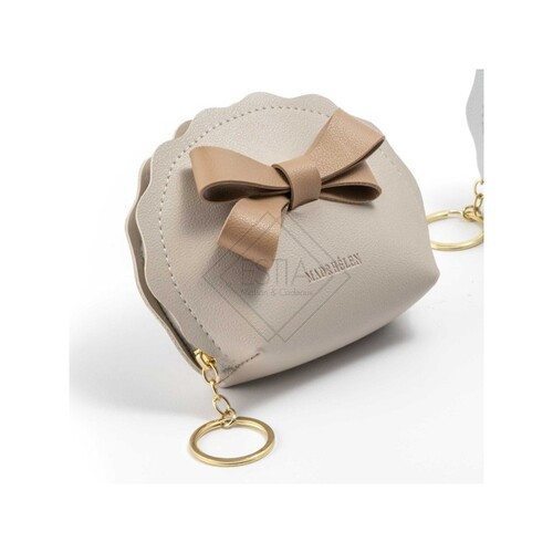 PORTACHIAVEI POCHETTE BEIGE (9x12,5cm)-CLISPBAG MH849