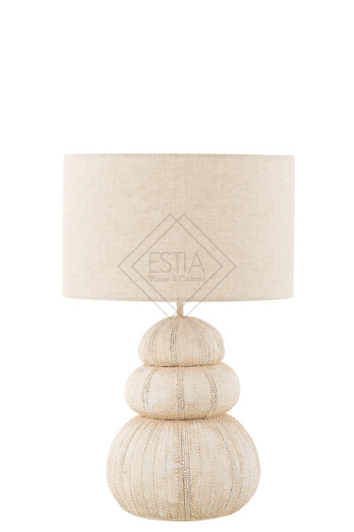 LAMPADA RICCIO DI MARE IN RESINA BEIGE (30,5x30,5x47cm)