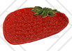 PIATTO DESSERT FRAGOLA IN CERAMICA ROSSO (23x20cm)