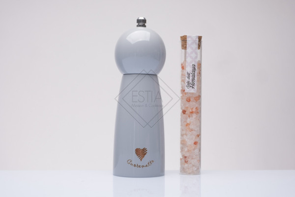 MACINASALE IN LEGNO LUCIDO GRIGIO (h.16,5cm)