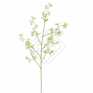RAMO CON FIORI DI PESCO IN SETA CREMA (h.142cm)