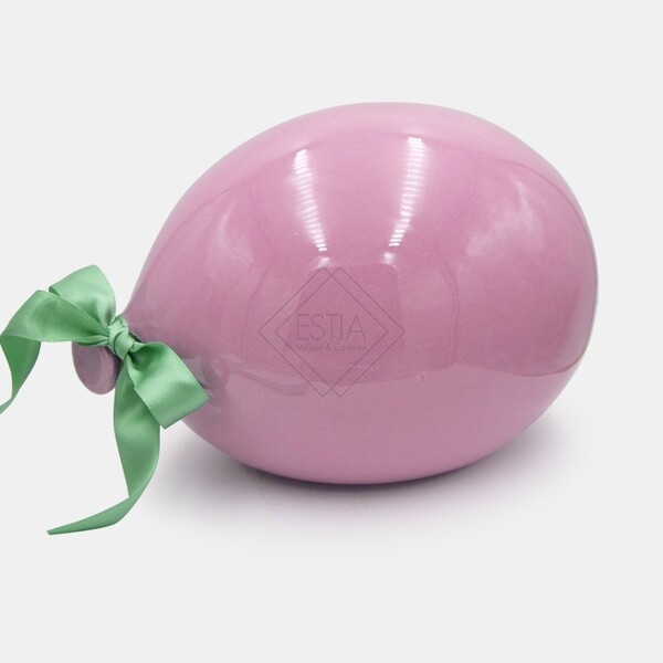PALLONCINO IN CERAMICA LILLA H.12CM