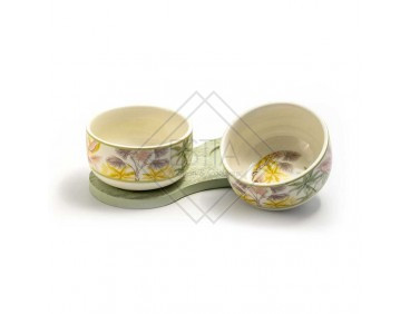 ANTIPATIERA 2 CIOTOLINE IN CERAMICA LINEA TROPICAL (21x10x7cm)