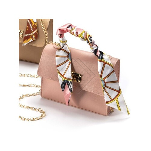 BORSETTA CON FOULARD ROSA (20x17cm)-CLISPBAG MH841