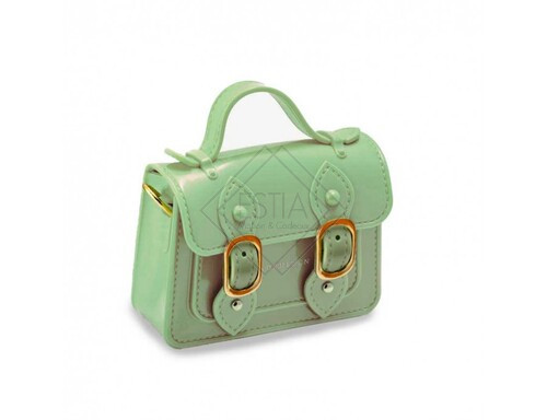 BORSA LUCIDA CON CATENA VERDE TIFFANY-SKY FASHION BAGS (12,5x4x9cm)