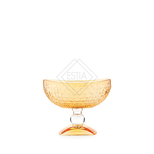 ALZATA PICCOLA IN VETRO AMBRA (14,3x8,2x12,2cm)